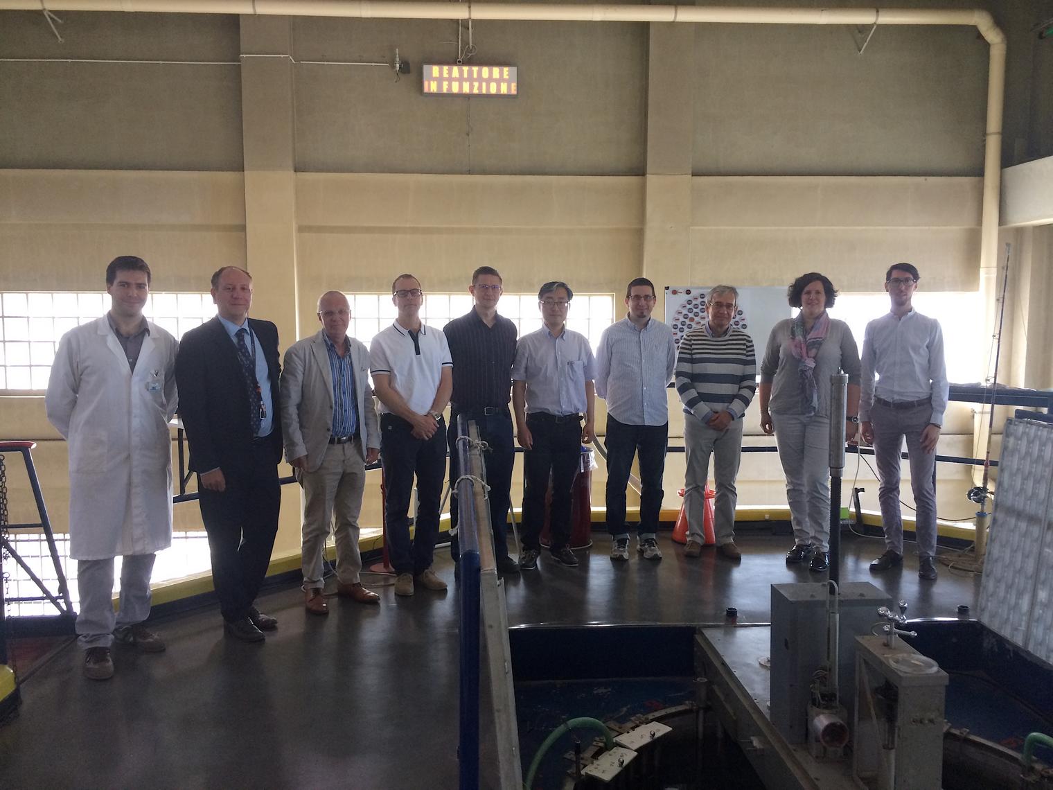 Target grease study group at LENA reactor