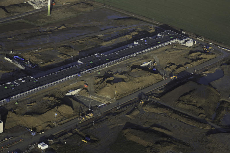 Aerial photo construction ESS