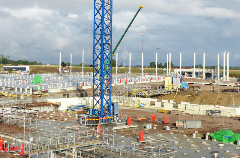 Guide Hall steel superstructure taking shape on the horizon.