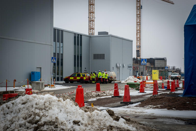 emergency vehicles onsite for cryogenic training drills