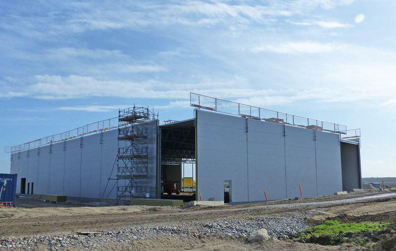 ESS Logistics Building (F03) facades.