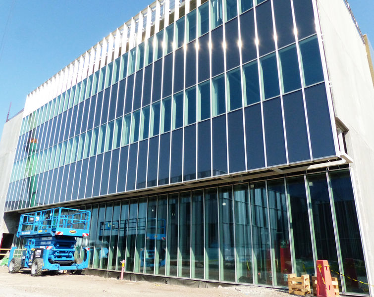 The glass facades of the Target Entrance Building.