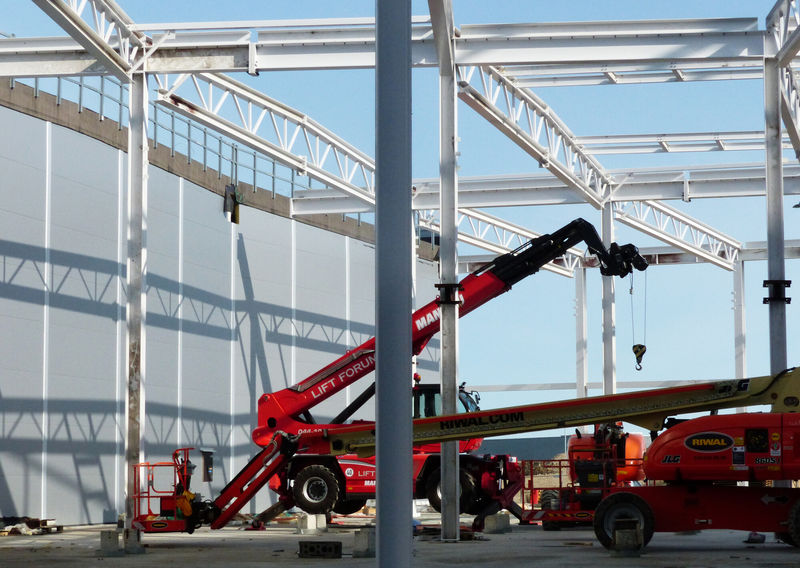 Steel superstructure for the Beamline Gallery.