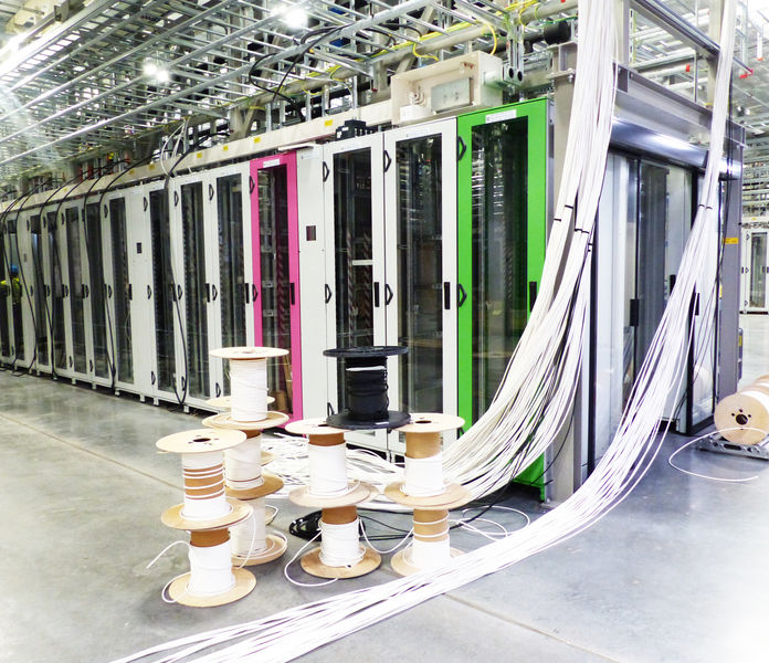 Cable pulling in the Klystron Gallery.