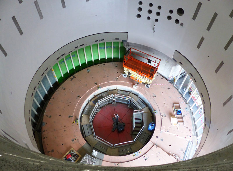 A view of the Target Monolith from high bay level - this is where the Monolith vacuum vessel will be installed.