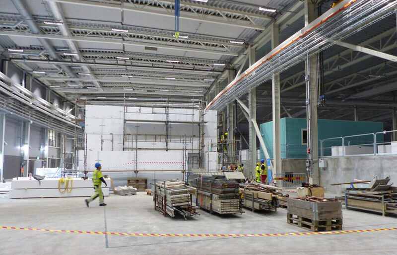 Construction of the BIFROST scientific instrument cave is ongoing.
