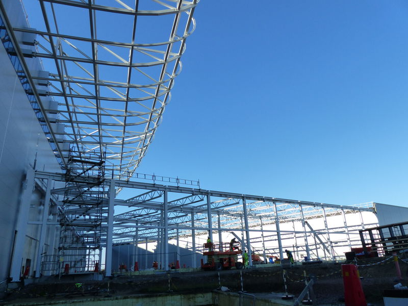 Steel structure complted for the Beamline Gallery part 2