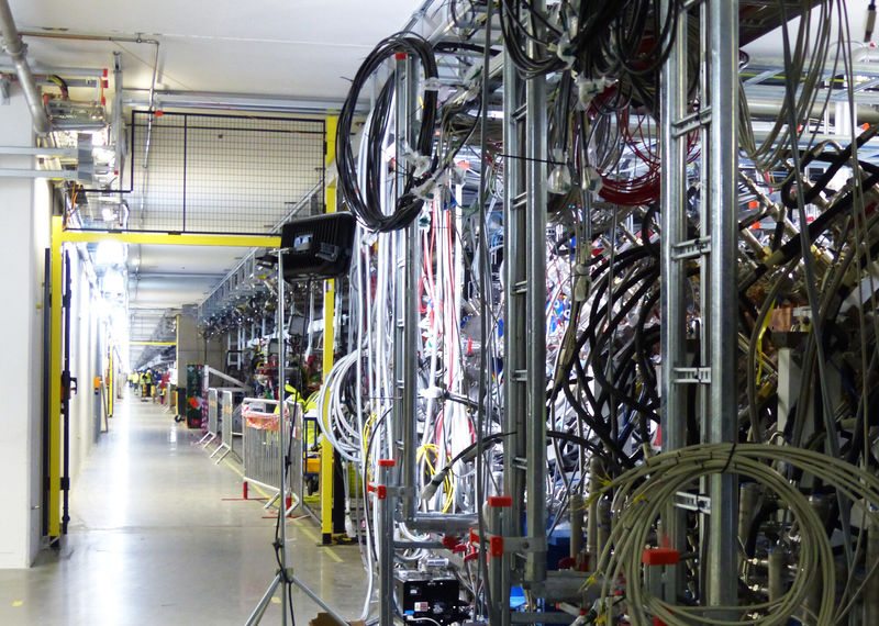 A view of the Accelerator tunnel upstream from the Normal Conducting Linac.