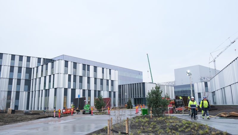 Concrete streets at ESS Campus.